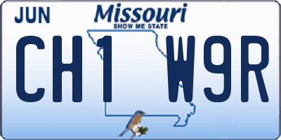 MO license plate CH1W9R