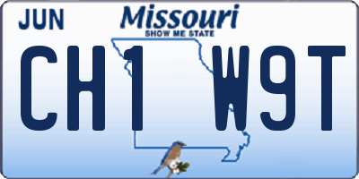 MO license plate CH1W9T