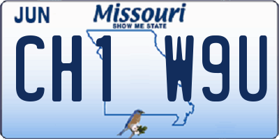 MO license plate CH1W9U