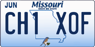 MO license plate CH1X0F