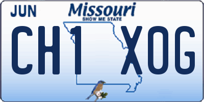 MO license plate CH1X0G