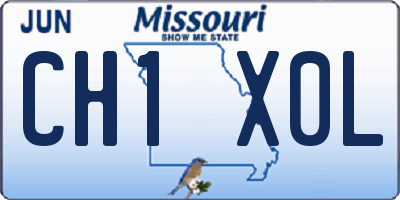 MO license plate CH1X0L