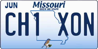 MO license plate CH1X0N