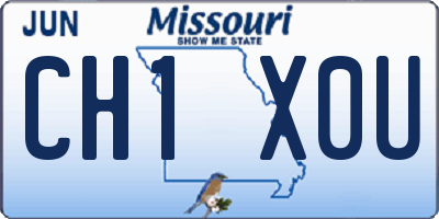 MO license plate CH1X0U