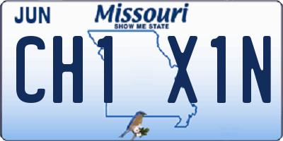MO license plate CH1X1N