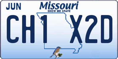 MO license plate CH1X2D
