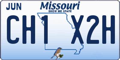 MO license plate CH1X2H