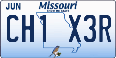 MO license plate CH1X3R