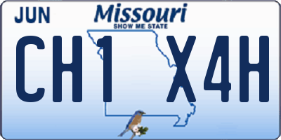 MO license plate CH1X4H