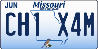 MO license plate CH1X4M