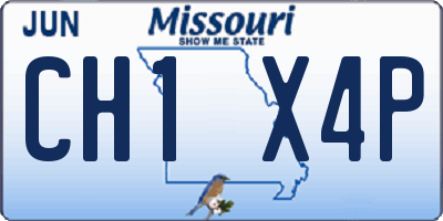 MO license plate CH1X4P