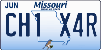 MO license plate CH1X4R