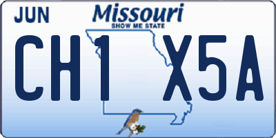 MO license plate CH1X5A