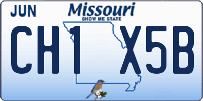MO license plate CH1X5B