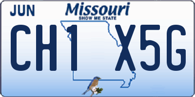 MO license plate CH1X5G