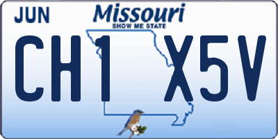 MO license plate CH1X5V