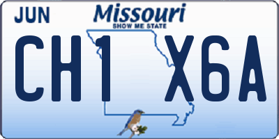 MO license plate CH1X6A
