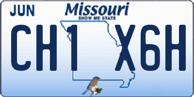 MO license plate CH1X6H