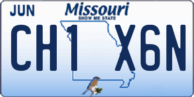 MO license plate CH1X6N