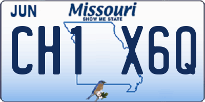 MO license plate CH1X6Q