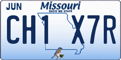 MO license plate CH1X7R