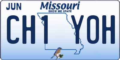 MO license plate CH1Y0H