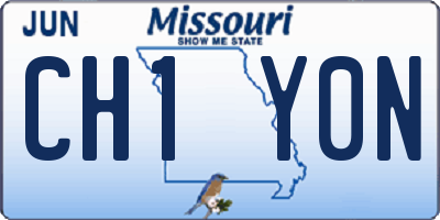 MO license plate CH1Y0N