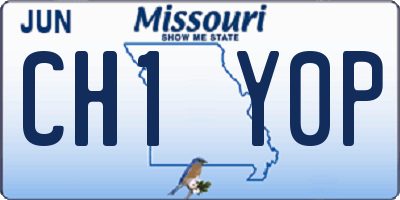 MO license plate CH1Y0P