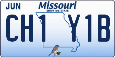 MO license plate CH1Y1B