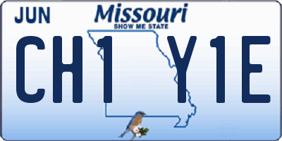 MO license plate CH1Y1E