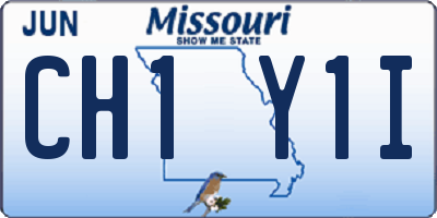 MO license plate CH1Y1I