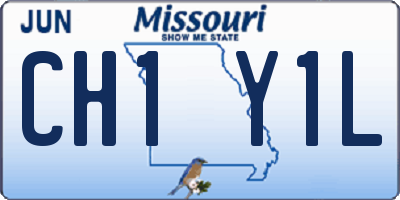 MO license plate CH1Y1L