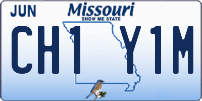 MO license plate CH1Y1M