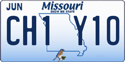 MO license plate CH1Y1O