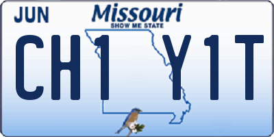 MO license plate CH1Y1T