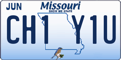 MO license plate CH1Y1U