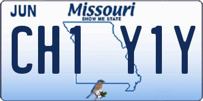 MO license plate CH1Y1Y