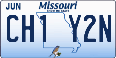 MO license plate CH1Y2N