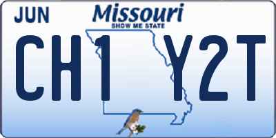 MO license plate CH1Y2T