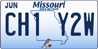 MO license plate CH1Y2W