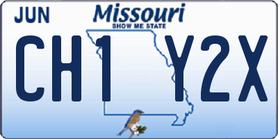 MO license plate CH1Y2X