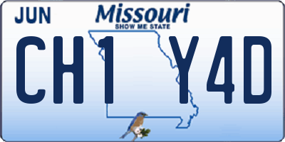 MO license plate CH1Y4D