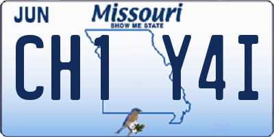 MO license plate CH1Y4I
