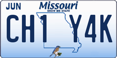 MO license plate CH1Y4K