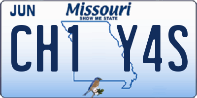 MO license plate CH1Y4S
