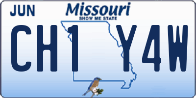 MO license plate CH1Y4W
