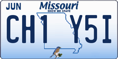 MO license plate CH1Y5I
