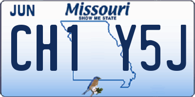 MO license plate CH1Y5J