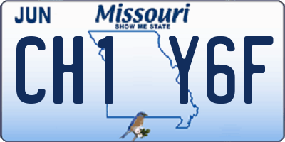 MO license plate CH1Y6F