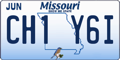 MO license plate CH1Y6I